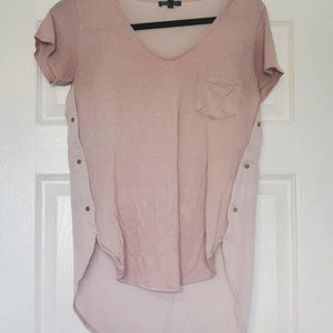 Pink Top with Side Buttons